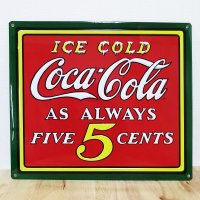 ブリキ看板 アンティーク コカコーラ COKE ICE COLD ガレージ プレート 可愛い 壁飾り 正規ライセンス品 アメリカン 雑貨 コーラ インテリア おしゃれ サーファー かわいい カフェ 店舗