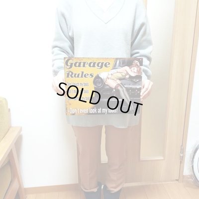 画像3: ブリキ看板 セクシー ビンテージ Garage Rules アンティーク ガレージ おしゃれ プレート 壁飾り かわいい アメリカン 雑貨 インテリア 可愛い サーファー カフェ 店舗