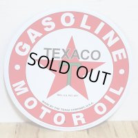 ブリキ看板 TEXACO ラウンドエンボスメタル アンティーク ガレージ プレート 可愛い 壁飾り 正規ライセンス品 アメリカン 雑貨 インテリア おしゃれ サーファー かわいい カフェ 店舗