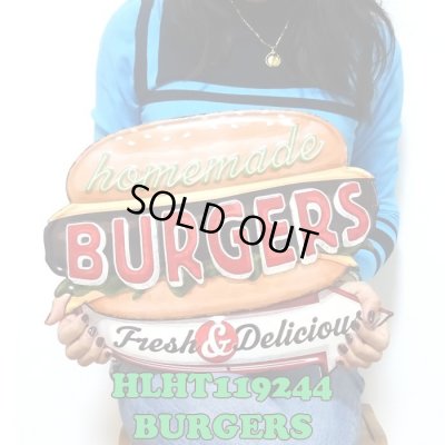 画像4: ブリキ看板 ハンバーガー アンティーク かわいい BURGERS アメリカン ビンテージ 壁掛け プレート 壁飾り 雑貨 大きい インテリア 可愛い サーファー カフェ 店舗