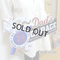 ブリキ看板 ビンテージ エンボス加工 Dad'garage アメリカン ガレージ プレート 壁飾り 雑貨 大きい インテリア 可愛い かわいい サーファー カフェ 店舗