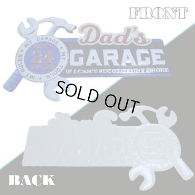 画像2: ブリキ看板 ビンテージ エンボス加工 Dad'garage アメリカン ガレージ プレート 壁飾り 雑貨 大きい インテリア 可愛い かわいい サーファー カフェ 店舗