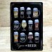 画像1: ブリキ看板 ビンテージTYPE OF BEER ビール ドリンク プレート 壁飾り アメリカン 雑貨 インテリア 可愛い かわいい サーファー カフェ 店舗 (1)