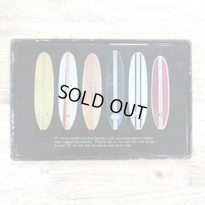 画像1: ブリキ看板 サーフボード ビンテージ サーフィンSURFBOARDS 夏 プレート 壁飾り アメリカン 雑貨 インテリア 可愛い かわいい サーファー カフェ 店舗