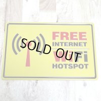 ブリキ看板 ビンテージ FREE WIFI アンティーク ガレージ プレート 壁飾り かわいい アメリカン 雑貨 インテリア 可愛い サーファー カフェ 店舗