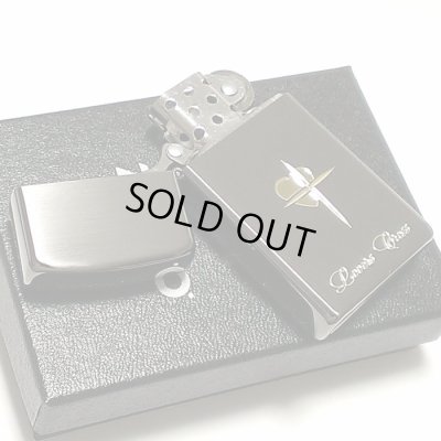 画像5: ZIPPO スリム ジッポ ライター ハート クロス ラバーズ 彫刻 ブラックニッケル ゴールド　金差し 可愛い 女性 メンズ レディース