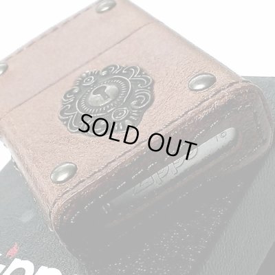 画像4: ZIPPO 革巻き ジッポ おしゃれ ライター キーホール ブラウン レザー 茶 鍵穴 アンティーク メタル クラシック 本牛皮 かっこいい メンズ ギフト