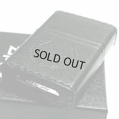 画像3: ZIPPO おしゃれ ライター 革巻き ブラック ジッポ ロゴデザイン レザー シンプル 本牛革 黒 かっこいい 皮 メンズ 渋い ギフト プレゼント