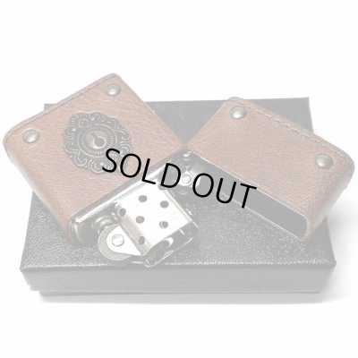 画像6: ZIPPO 革巻き ジッポ おしゃれ ライター キーホール ブラウン レザー 茶 鍵穴 アンティーク メタル クラシック 本牛皮 かっこいい メンズ ギフト