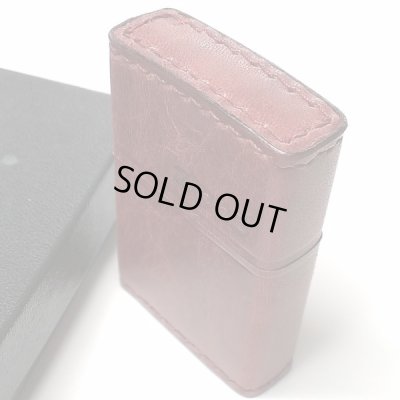 画像7: ZIPPO おしゃれ ライター レッド ジッポ 革巻き ダメージ加工 赤 牛本革 ユーズド仕上げ 皮 ジッポロゴ シンプル かっこいい ギフト