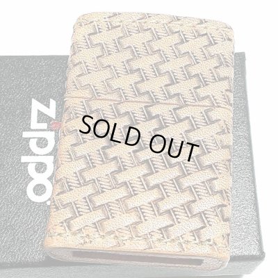 画像2: ZIPPO ライター 革巻き ジッポ バスケットスタンプ 4面彫刻 おしゃれ カオス Leather Works 牛本革 ハンドメイド かっこいい 皮 メンズ ブランド プレゼント