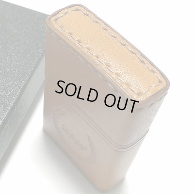 画像5: ZIPPO 革巻き ジッポ ライター ライトブラウン ロゴデザイン レザー キャメル シンプル 本牛革 薄茶 かっこいい 皮 メンズ 渋い ギフト プレゼント