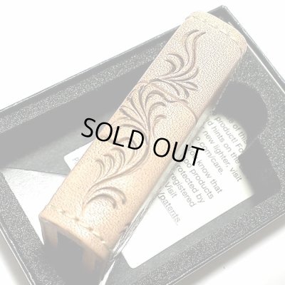 画像4: ZIPPO ライター 革巻き ジッポ 唐草 3面彫刻 おしゃれ カオス Leather Works 牛本革 ハンドメイド かっこいい 皮 メンズ ブランド ギフト