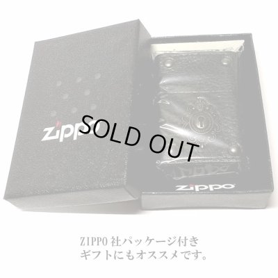 画像7: ZIPPO ライター 革巻き ジッポ キーホール ブラック レザー 黒 鍵穴 アンティーク メタル クラシック 本牛革 かっこいい 皮 おしゃれ メンズ ギフト