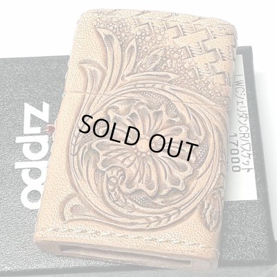 画像2: ZIPPO 革巻き ライター おしゃれ ジッポ かっこいい カオス シェリダンクラフト＆バスケット 手彫り Leather Works 牛革 ハンドメイド 彫刻 メンズ ブランド ギフト