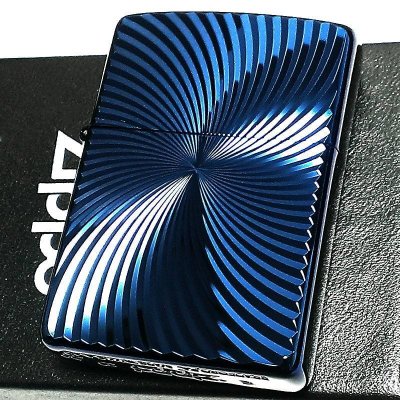画像2: ZIPPO アーマー ブルーチタンウェーブ ジッポ ライター チタン加工 彫刻 両面加工 青 かっこいい 重厚 おしゃれ 高級 メンズ ギフト プレゼント