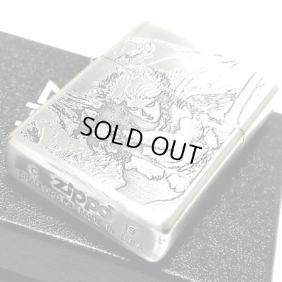 画像3: ZIPPO ライター 天野喜孝 ジッポ アンティークシルバー 銀燻し 彫刻デザイン かっこいい おしゃれ ゲーム メンズ ギフト プレゼント