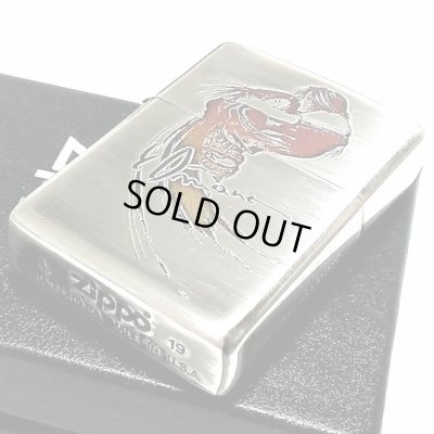 画像3: ZIPPO ライター 天野喜孝 ジッポ ゲーム 銀イブシ エッチング彫刻 アンティークシルバー かっこいい おしゃれ メンズ ギフト