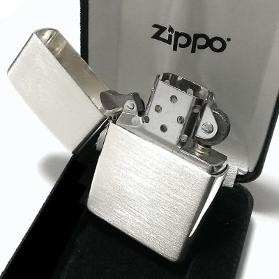 画像6: ZIPPO アーマー 純銀 スターリングシルバー ジッポ ライター 重厚モデル ブラッシュ仕上げ かっこいい サテン メンズ レディース 銀無垢 シンプル 高級 ギフト
