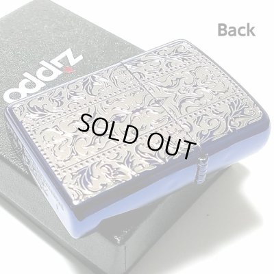 画像3: ZIPPO ライター ブルーアラベスク ジッポ ブルーイオン 銀差し 中世模様 両面加工 メンズ おしゃれ かっこいい ギフト プレゼント