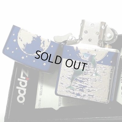 画像4: ZIPPO ライター 天然シェル ジッポ DOLPHIN×PLANET イオンブルー 地球 銀差しイルカ 可愛い 青 メンズ 美しい プレゼント おしゃれ レディース ギフト