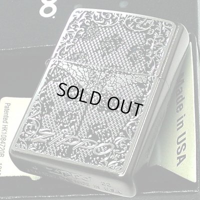画像2: ZIPPO セクシーメタル ジッポ ライター 裏面蝶 限定シリアルNo.入り 両面加工 ガンメタ 薔薇 Sexy Metal バタフライ シルバー メタル貼り 銀 おしゃれ メンズ レディース ギフト プレゼント