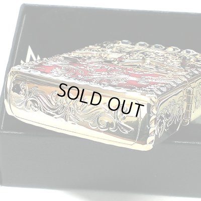 画像7: ZIPPO ライター アーマー 限定 ジッポ クラウン ゴールド 5面加工 コーナーリューター おしゃれ スワロフスキー 金タンク シリアルナンバー入り 王冠 彫刻 ラインストーン 金 かっこいい メンズ プレゼント ギフト