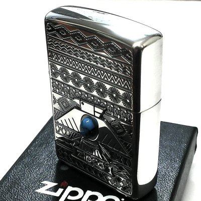画像6: ZIPPO サンダーバード 御守り ジッポ ライター 青 エッチング彫刻 ブルーターコイズ シルバーイブシ 珍しい お守り メンズ ギフト プレゼント