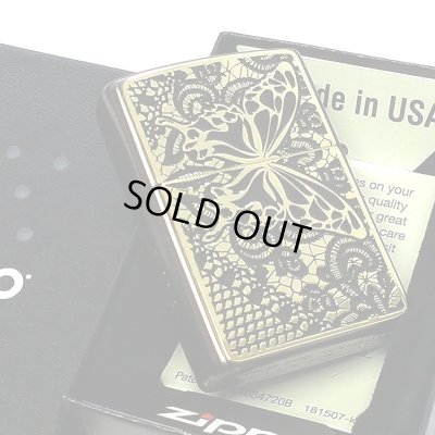 画像7: ZIPPO セクシーメタル 裏面蝶 ジッポ ライター 限定シリアルNo.入り 両面加工 ガンメタ 薔薇 Sexy Metal バタフライ ゴールド メタル貼り 金 おしゃれ メンズ レディース ギフト プレゼント