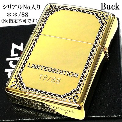 画像3: ZIPPO 限定88個 龍 ドラゴン ジッポ ライター 彫刻 金タンク ブラック ゴールド シリアルナンバー入り 両面加工 竜 八 和柄 かっこいい 御守り メンズ 父の日 ギフト プレゼント