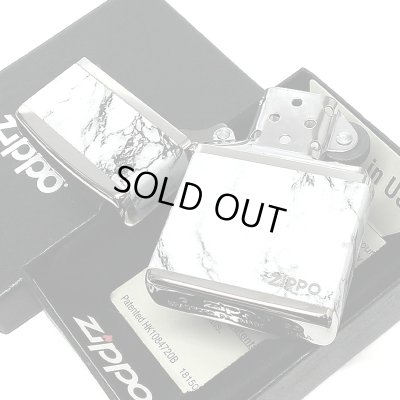 画像6: ジッポ ライター ZIPPO ロゴ シルバー ホワイト 4面加工 大理石 Marble Logo かっこいい おしゃれ メンズ ギフト プレゼント