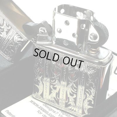 画像4: ZIPPOライター マーブル アラベスク エッチング彫刻 シルバー ジッポ 両面加工 銀 かっこいい おしゃれ メンズ ギフト プレゼント