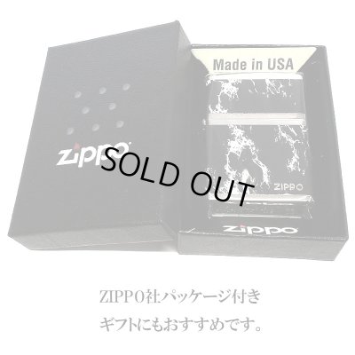 画像7: ジッポ ライター ZIPPO ロゴ ブラック ホワイト 大理石 4面加工 シルバー Marble Logo かっこいい おしゃれ メンズ ギフト プレゼント