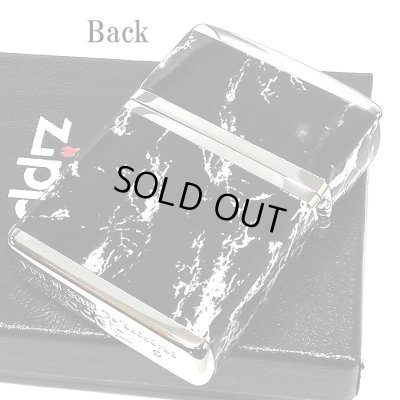 画像3: ジッポ ライター ZIPPO ロゴ ブラック ホワイト 大理石 4面加工 シルバー Marble Logo かっこいい おしゃれ メンズ ギフト プレゼント