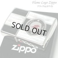 ZIPPO 炎 フレーム ロゴ ジッポ ライター 木目調 ファイヤー ブラック ホワイト 両面加工 メンズ かっこいい おしゃれ プレゼント 父の日 ギフト