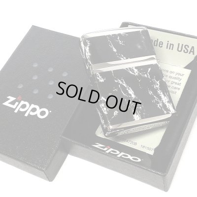 画像6: ジッポ ライター ZIPPO ロゴ ブラック ホワイト 大理石 4面加工 シルバー Marble Logo かっこいい おしゃれ メンズ ギフト プレゼント