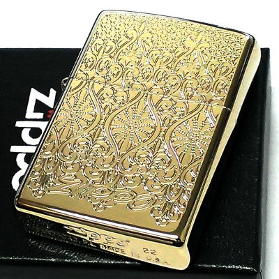 画像2: ZIPPO ヨーロピアン レース ジッポ ライター ゴールド 両面加工 エッチング彫刻 中世模様 チタン加工 両面別柄 金 レディース 高級 おしゃれ かっこいい メンズ ギフト プレゼント