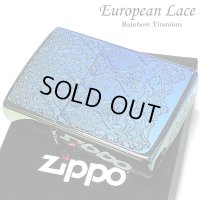 ZIPPO ライター ヨーロピアン レース 中世模様 ジッポ 両面加工 レインボー エッチング彫刻 おしゃれ チタン加工 両面別柄 レディース かっこいい 高級 メンズ ギフト プレゼント
