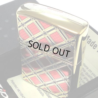画像6: ZIPPO ダイアモンドパターン ジッポ ライター ゴールド&レッド 金タンク 赤 両面加工 彫刻 かっこいい おしゃれ メンズ ギフト プレゼント