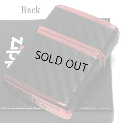 画像3: ZIPPO アーマー カーボン ジッポ ライター イオンレッドコーティング 4面連続加工 かっこいい ブラック シンプル 黒 赤 おしゃれ メンズ 父の日 ギフト プレゼント