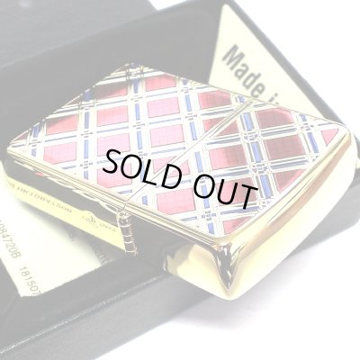 画像5: ZIPPO ダイアモンドパターン ジッポ ライター ゴールド&レッド 金タンク 赤 両面加工 彫刻 かっこいい おしゃれ メンズ ギフト プレゼント