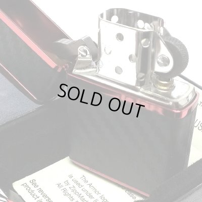 画像4: ZIPPO アーマー カーボン ジッポ ライター イオンレッドコーティング 4面連続加工 かっこいい ブラック シンプル 黒 赤 おしゃれ メンズ 父の日 ギフト プレゼント