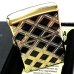 画像6: ZIPPO ライター ダイアモンドパターン ゴールド＆ブラック ジッポ 金タンク 両面加工 黒 エッチング彫刻 かっこいい おしゃれ メンズ ギフト プレゼント