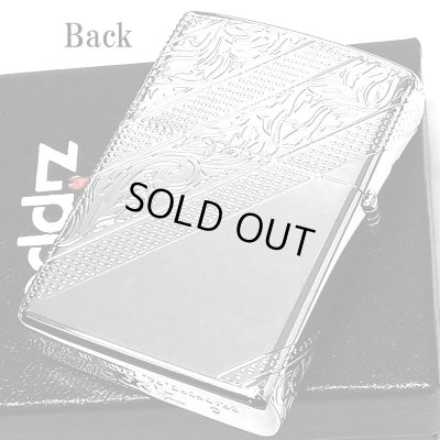 画像3: ZIPPOライター アラベスク 4面彫刻 鏡面プラチナ シルバー ジッポ 銀 高級 唐草 かっこいい おしゃれ メンズ 父の日 ギフト プレゼント
