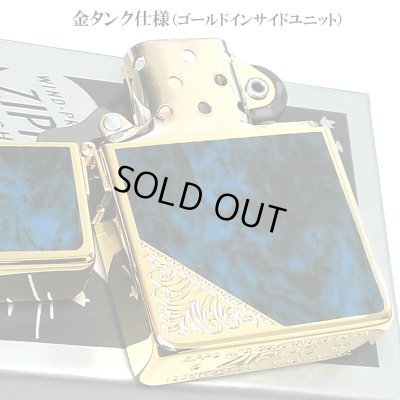 画像4: ZIPPO 1935 復刻レプリカ ベネチアン ジッポ ライター ブルー クラシック アラベスク 両面加工 マーブル柄 金タンク かっこいい メンズ プレゼント ギフト