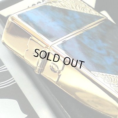 画像5: ZIPPO 1935 復刻レプリカ ベネチアン ジッポ ライター ブルー クラシック アラベスク 両面加工 マーブル柄 金タンク かっこいい メンズ プレゼント ギフト