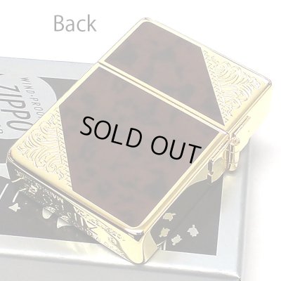 画像3: ZIPPO 1935 復刻レプリカ ベネチアン ジッポ ライター ゴールド＆ブラウン 茶 クラシック アラベスク 両面加工 マーブル柄 金タンク かっこいい ギフト メンズ プレゼント