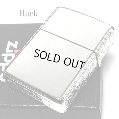 画像3: ZIPPO ライター アーマー 鏡面プラチナシルバー ジッポ サイドアラベスク リューター加工 ギフト シンプル かっこいい 重厚 おしゃれ メンズ プレゼント