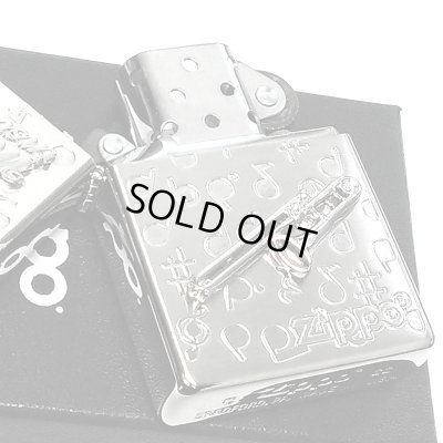画像4: ZIPPO トロンボーン ジッポライター 楽器 シルバー 可愛い 両面加工 ハート 音符 ホワイトニッケル 銀 かわいい おしゃれ メンズ レディース プレゼント ギフト