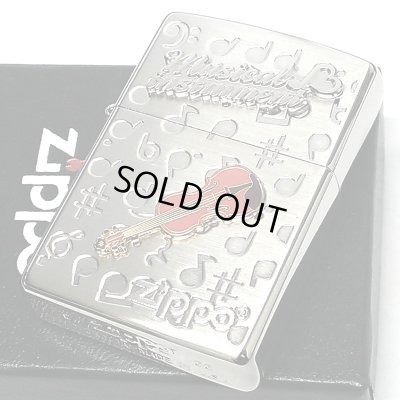 画像5: ZIPPO ライター バイオリンメタル 楽器 ジッポ かわいい シルバー 両面加工 ハート 音符 可愛い ホワイトニッケル 銀 おしゃれ メンズ レディース プレゼント ギフト